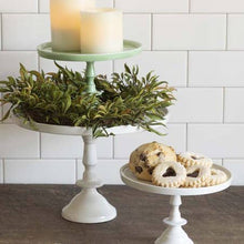 Load image into Gallery viewer, Pedestal Plate, Ivory
