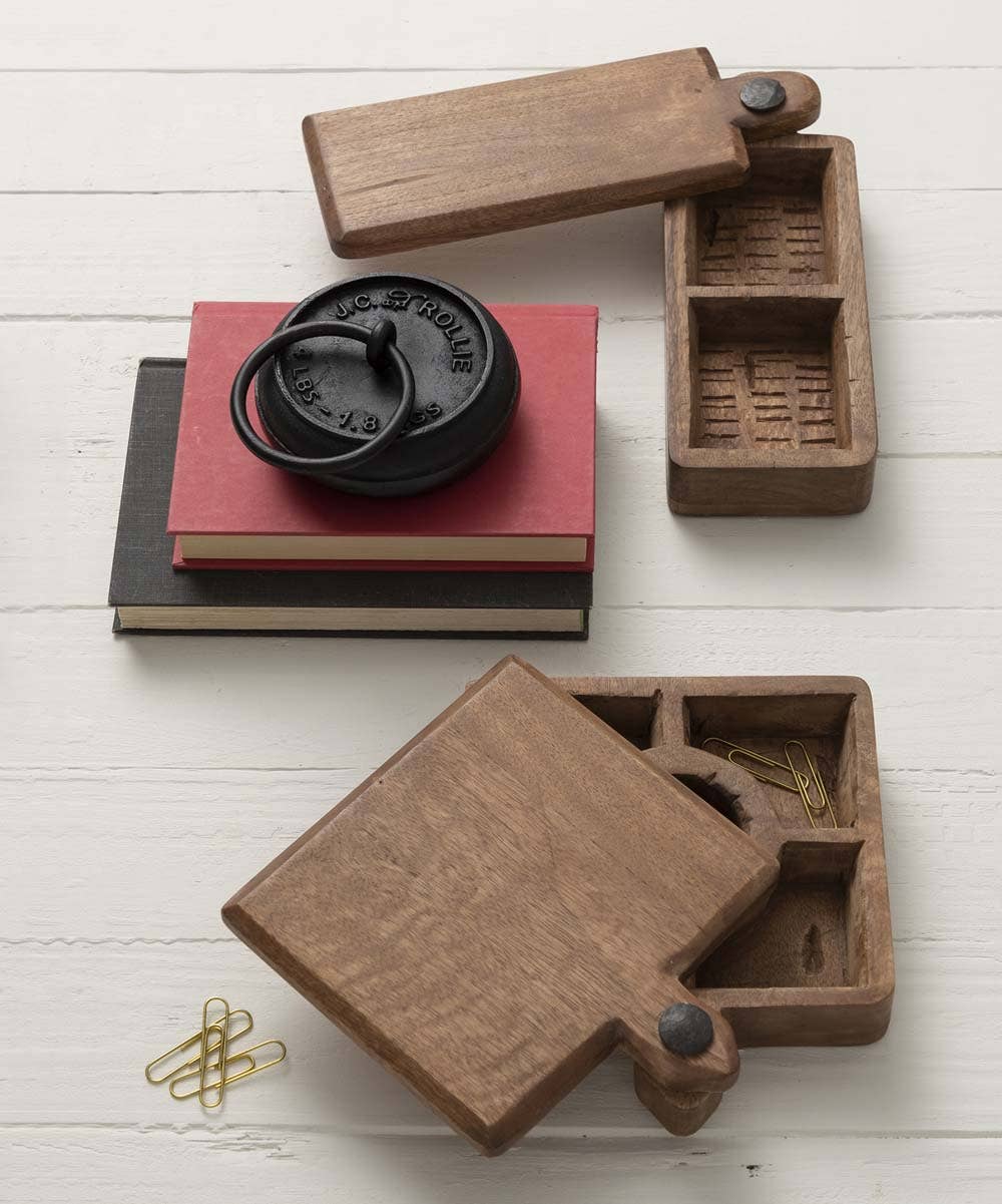 Wood Storage Box - Oblong