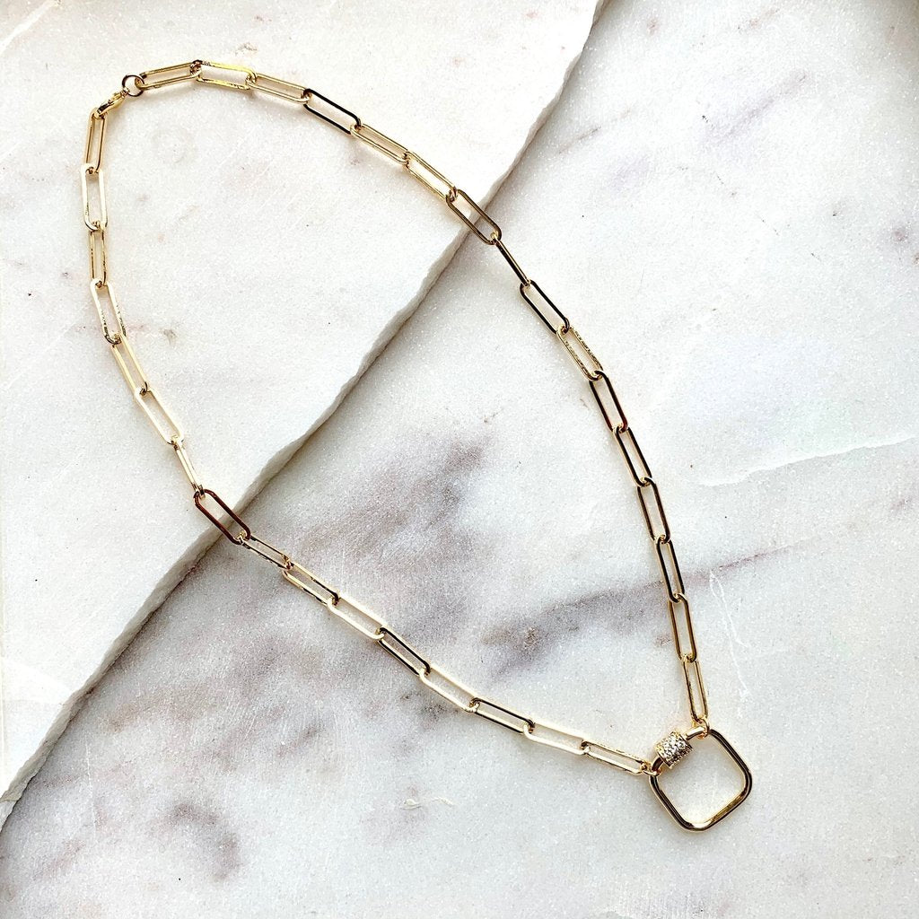 Link necklace with a little sparkle